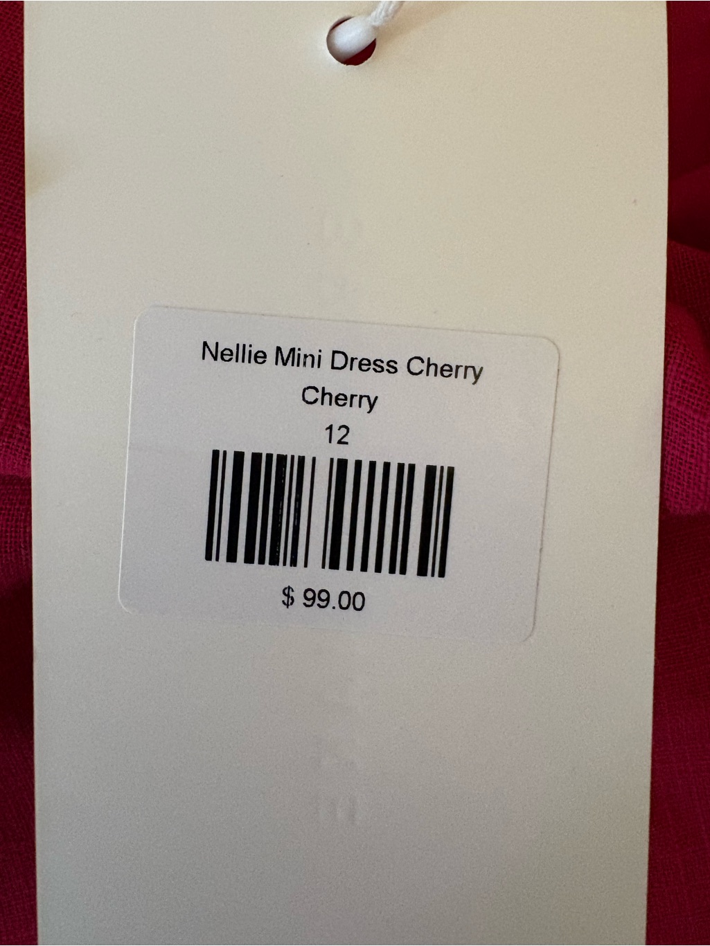 Bronze Snake Nellie Mini Dress Cherry Red Tie Strap Nwt Size 12 — image 5 of 8